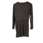 Mango MNG Metallic Gold Black Long Sleeve Mini Dress Size XS EUC W2572 Photo 10