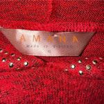 AMANA Red Snowman Rhinestone Hoodie Sweater Christmas Holiday XL Photo 1