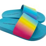 Lucky Brand  Parker Rainbow Ombre Slides Sz 6 Photo 5