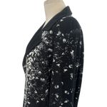 Misook  Black-Multi Abstract Pattern Mid-Length Knit Blazer Jacket Plus Size 0X‎ Photo 4