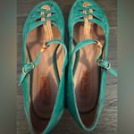 Miz Mooz  Teal and Tan Mary Jane Flats Photo 1