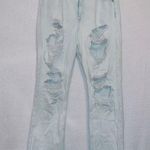 Aeropostale  AERO Light Wash Denim Distressed High Rise 90s Baggy Straight Jeans Photo 0