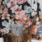 ZARA  Floral Print Satin Mini Dress 3/4 Puff‎ Sleeves Size XS Style 7941/418 Photo 4