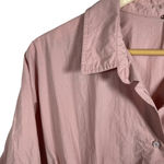Free People  Taia Long Sleeve Mini Shirt Dress in Pink Size L Photo 5