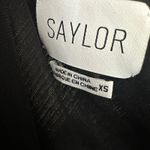 Saylor NWT  Hilaria One Shoulder Midi Dress Feather Trim Emerald Black Size XS Photo 5