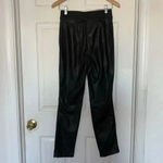 H&M  Black Faux Leather Pants Size 4 Photo 1