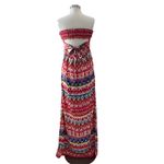 Angie Boho Beachy Strapless Smocked Babydoll Maxi Dress Size L Whimsical Resort Wear Photo 9