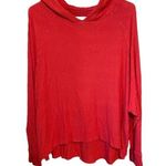 Chaser Women's Red Waffle Knit Hooded Pullover Size Small Photo 0