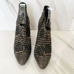 Anthropologie  Tibi Italian Leather Ankle Heels Boots Brown Nude 9 Embroidered Photo 6