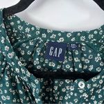 Gap  green ditzy floral mini dress button front w/pockets flutter‎ sleeve Photo 2