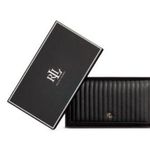 Ralph Lauren Lauren  Quilted Nappa Leather Slim Wallet in Gift Box Black Photo 0