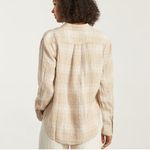 Everlane  100% Linen Button Down Shirt in Iced Coffee Plaid Size 8 Photo 1