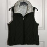 Weatherproof  Reversible Vest Faux Fur- Olive Small Photo 0