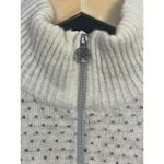 Rossignol‎ Sweater 1/4 Zip Mohair Blend Black White XL Women Nordic Stretch Ski Photo 2