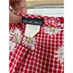My Michelle  Vintage Cottagecore Plaid Daisy Midi Skirt 13 Photo 4