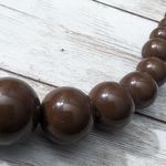 Vintage Necklace Chunky Brown Balls Photo 2