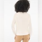 J. CREW | Ivory Gold Button Raglan Crewneck Sweater Long Sleeve Knit | S Photo 2