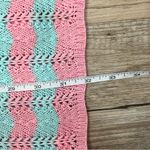 Pink Lily  Summer Sass Pink and Mint Striped Crochet Mini Dress small cover up Photo 4