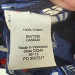 J.Crew Factory Floral Tissue Tunic Swim Cover Up Medium NWT Blue Red Photo 3