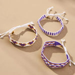 Anthropologie Moio Purple Trio Bracelets, Set of 3, Stocking Stuffer, NWT Photo 0