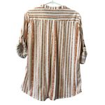 Eden & Olivia  Shirt Size Large‎ Striped Tunic Boho Peasant Hippie Preppy Photo 1
