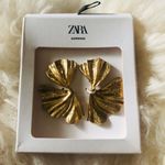 ZARA  fan gold earrings Photo 1