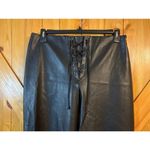 Mistress Rocks  Womens Black Baggy Vegan Faux Leather Trousers Size Large (5164) Photo 1
