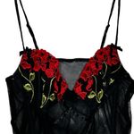 Vintage Black‎ Sheer Negligee Top Black Size M Photo 1