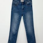Driftwood Colette Cropped Denim Jean Embroidered Size 26 Photo 0