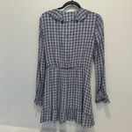 Tularosa  Charleston Ruffled Long Sleeve Mini Dress In Blue Medallion S Photo 4