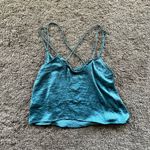 Aeropostale  Denim Blue Silky Cross Strap Going Out Top Photo 1