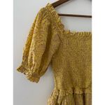 Cleobella  Luna Mini Dress Camellia Print $208 Organic Cotton Smocked S EUC Photo 11