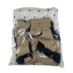 The Wolf Gang Palermo Chunky Knit Sweater in Black Wave Tan Size M Photo 1