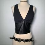 ZARA Black Double Buckle Leather Belt size 90 western cowgirl boho festival Photo 2