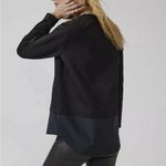 Athleta  Gallery 2.0 Tunic Layered Look Crewneck Knit Top Black Size Small S Photo 2