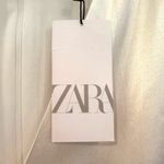 ZARA Satin Effect Ruched V-Neck Bodysuit Women's XL Ivory Boho Hippie Y2K Retro Photo 5