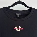 True Religion  Baby Tee Womens XL Black Crop Top Rib Logo Y2K Streetwear Baddie Photo 2