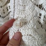Jason Wu  White Crochet Cardigan Sweater Womens L Open Knit Bell Sleeve Festival Photo 8