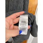 Ralph Lauren Lauren Cable Knit Cotton Sweater Gray Long Sleeve Classic Crewneck Photo 3