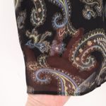 Ann Taylor Vintage 90s Black Paisley Silk Midi Skirt Fairy Grunge Boho Size 12 Photo 2