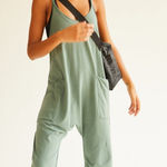 Free People Movement Hot Shot Onesie Secret Garden Green Sleeveless Jumper Small Photo 0