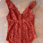 Free People NWOT We are HAH x  sexy Orange lace bodysuit sz s  Photo 4
