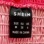SheIn NWOT Pink Smocked Ruffled Crop Top Photo 2