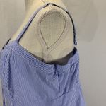 Torrid Striped Blue and White Poplin Lace Up Corset Tank Top Size 1X Photo 5