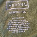 Merona Excellent Women's Olive Green 3/4 Sleeve Stretch Tee Shirt – Size Large Photo 3