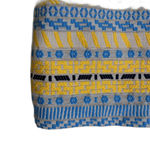 ZARA Woman Skirt Womens Medium Blue Yellow Jacquard Mini Geometric Pattern Photo 1