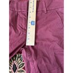 Loft Outlet Modern Chino Crop Pants Size 0 Burgundy Red Casual Photo 4