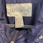 Vintage VTG 1990s Womens Wilson Blue White Stars Stripes Windbreaker Size Large Photo 1