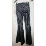 NWT MOTHER The Super Cha Cha Prep Heel Faux Leather Flare Leg Pants Black 23 Photo 7