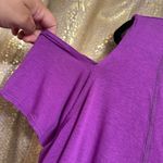 Free People We The Free Purple Rayon Linen Blend Cold Shoulder T Shirt Large Photo 3